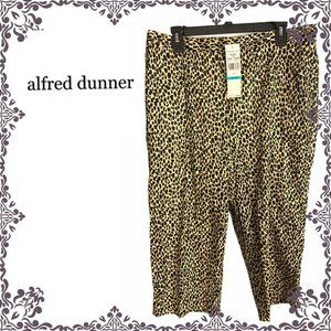 NEW ALFRED DUNNER Women's Animal Print Zanzibar Capri 16w